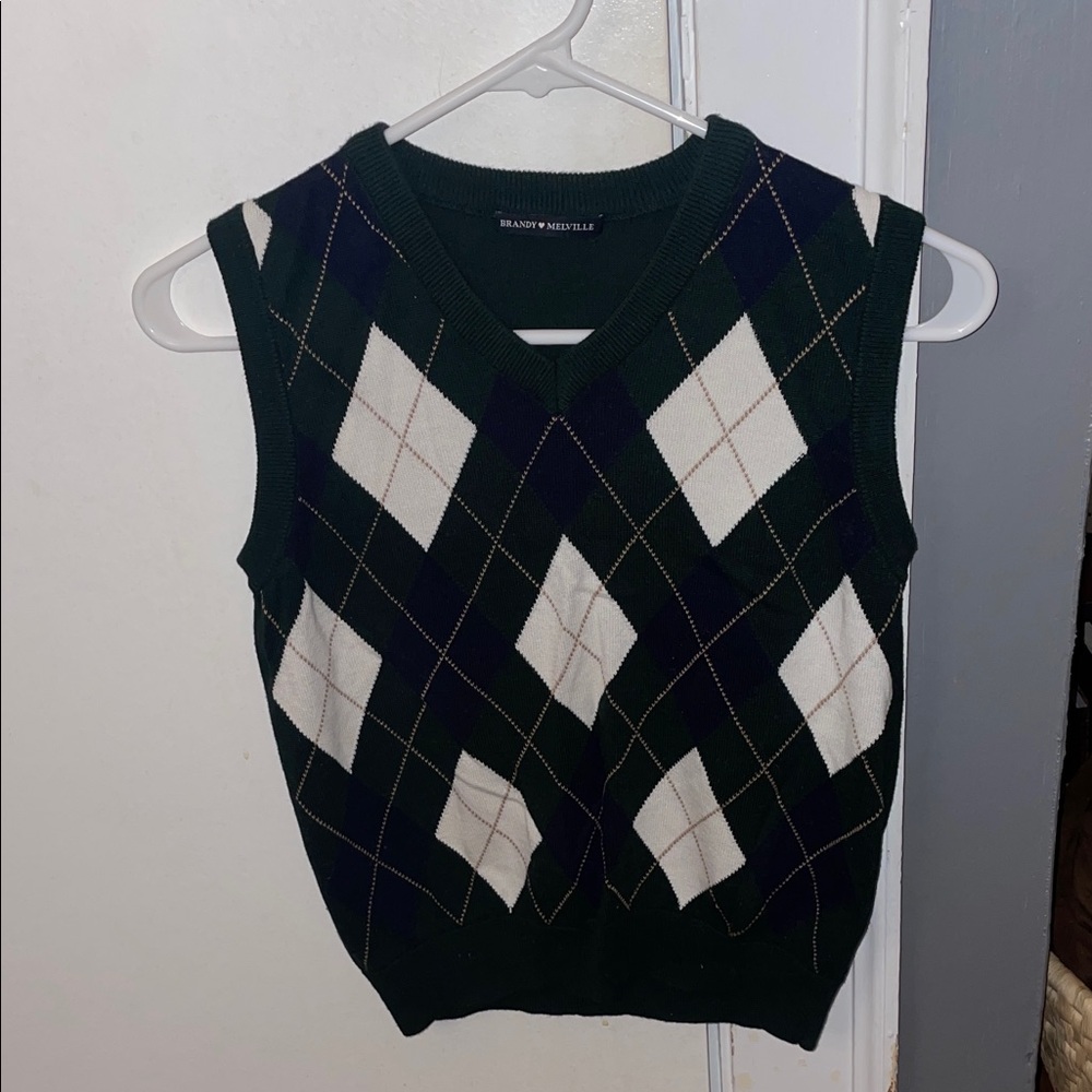 Brandy Melville Argyle Sweater Vest